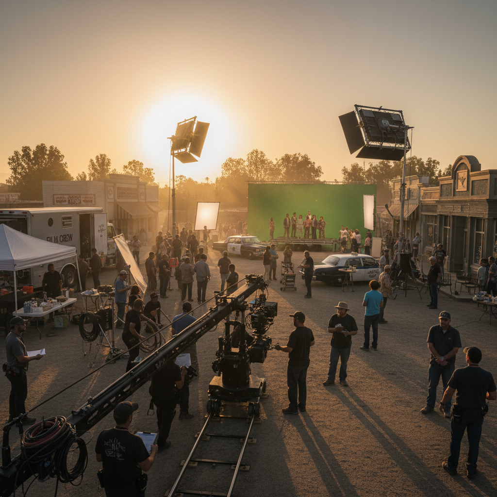 Cinematic film production background